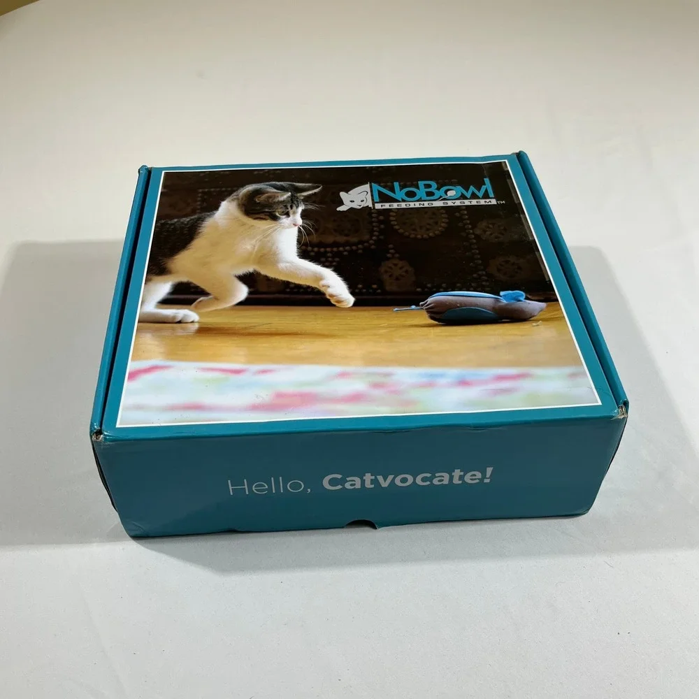 NoBowl Feeding System Cat OS Blue Interactive Hunting Feeder Cat Toy